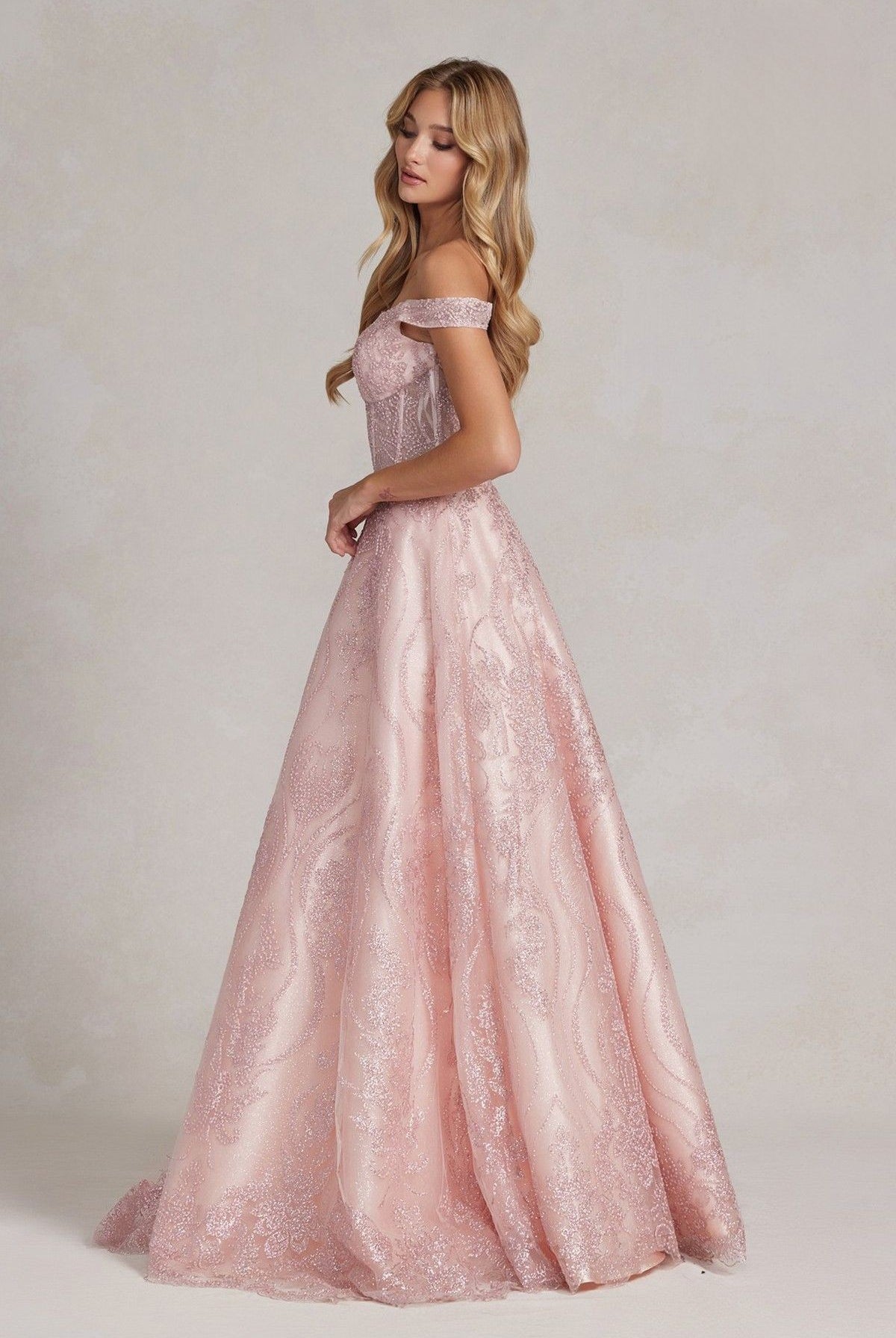 Intricately Beaded A-line Sweetheart Off Shoulder Long Prom Dress NXC1196-Prom Dress-smcfashion.com