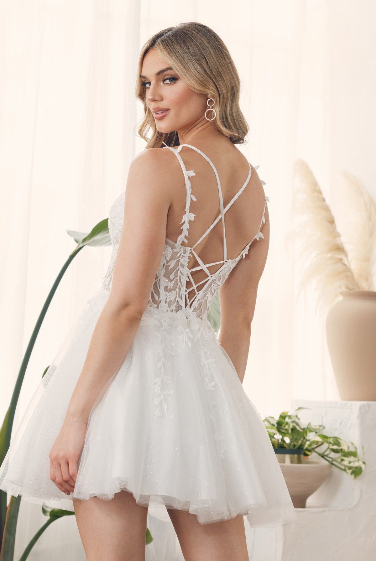 Glitter Tulle Sweetheart NecjShort Cocktail Dress NXH784-Cocktail Dress-smcfashion.com