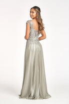 Beads Embellished Embroidered A-line Dress Scoop-Neck GLGL3068-PROM-smcfashion.com