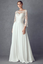 Embroidered Lace Beaded Bodice Long Mother Of The Bride Dress JTM11 Sale-Mother of the Bride Dress-smcfashion.com