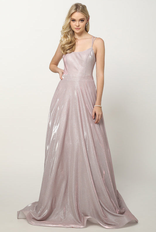 Metallic Glitter A-Line Detailed Back Long Prom Dress JT203-Prom Dress-smcfashion.com
