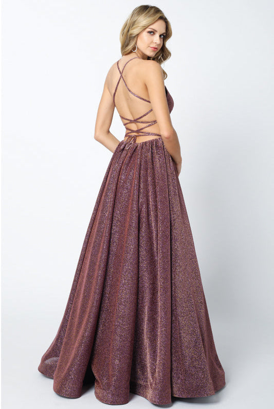 A-Line Metallic Open Criss Cross Back Long Prom Dress JT204-Prom Dress-smcfashion.com