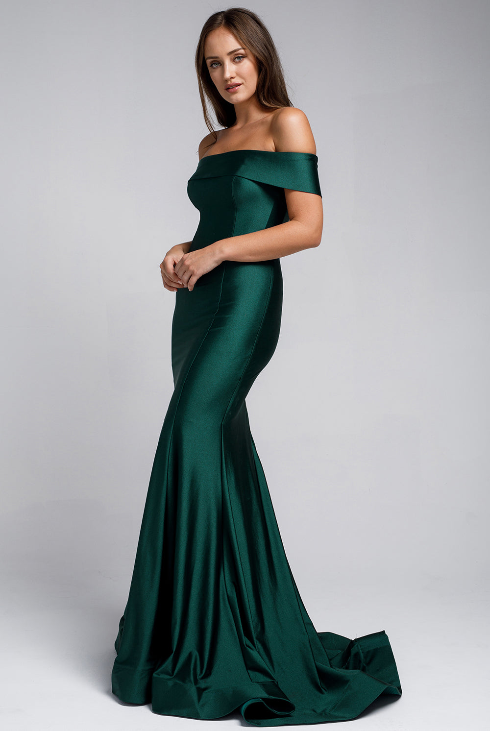 Off Shoulder Mermaid Fitted Long Evening & Wedding Dress AC373-Prom Dress-smcfashion.com