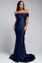 Off Shoulder Mermaid Fitted Long Evening & Wedding Dress AC373-Prom Dress-smcfashion.com