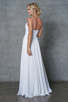 Classic Chiffon A-Line Adjustable Straps Zipper Back Long Prom Dress AC477-Bridesmaid Dress-smcfashion.com