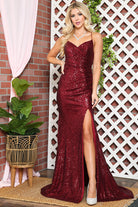 Spaghetti Strap Sequins Zipper Back Long Prom Dress ACBZ011-Prom Dress-smcfashion.com