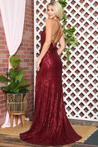 Spaghetti Strap Sequins Zipper Back Long Prom Dress ACBZ011-Prom Dress-smcfashion.com