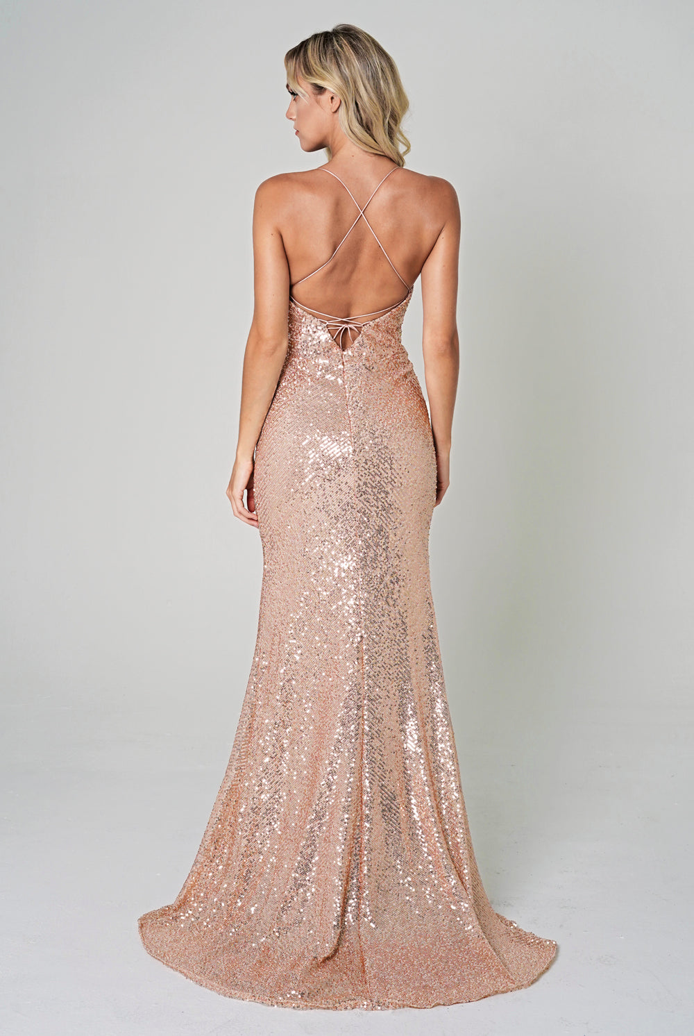 Spaghetti Strap Sequins Zipper Back Long Prom Dress ACBZ011-Prom Dress-smcfashion.com