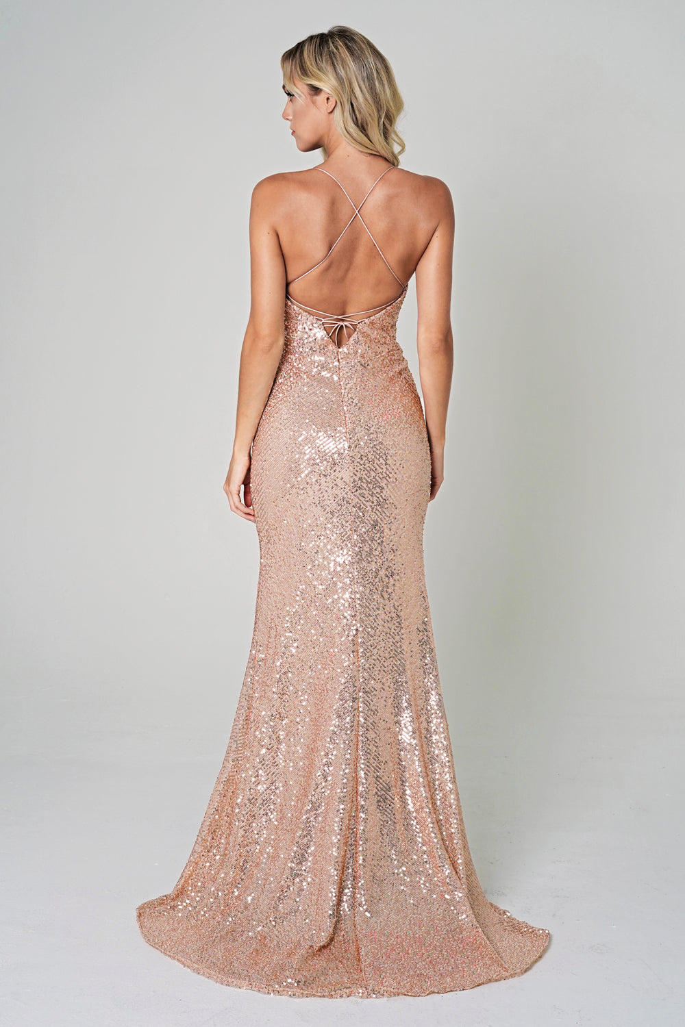 Spaghetti Strap Sequins Zipper Back Long Prom Dress ACBZ011-Prom Dress-smcfashion.com