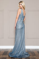 Sleeveless Rhinestone Zipper Back Long Prom & Mother Of The Bride Dress AC2030-Prom Dress-smcfashion.com