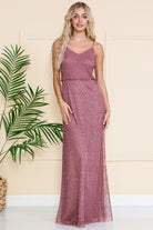 Open Back Embellished Sequin Chiffon Long Wedding Dress ACIN001-Wedding Dress-smcfashion.com