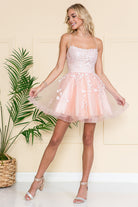 Tulle Skirt Straight Across Short Homecoming Dress AC7013S Sale-Homecoming Dresses-smcfashion.com