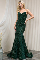 Embroidered Sequin Open Back Mermaid Long Prom Dress AC392-Prom Dress-smcfashion.com