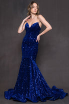 Embroidered Sequin Open Back Mermaid Long Prom Dress AC392-Prom Dress-smcfashion.com