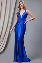 Satin Open Criss Cross Back Long Prom Dress AC5039-Prom Dress-smcfashion.com