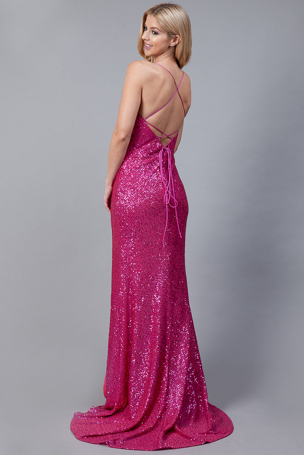 Spaghetti Strap Sequins Zipper Back Long Prom Dress ACBZ011-Prom Dress-smcfashion.com