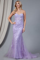 Mermaid Strapless Embroidered Lace Long Prom Dress AC7024-Prom Dress-smcfashion.com