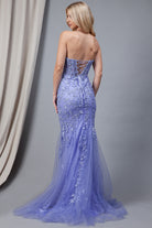 Mermaid Strapless Embroidered Lace Long Prom Dress AC7024-Prom Dress-smcfashion.com