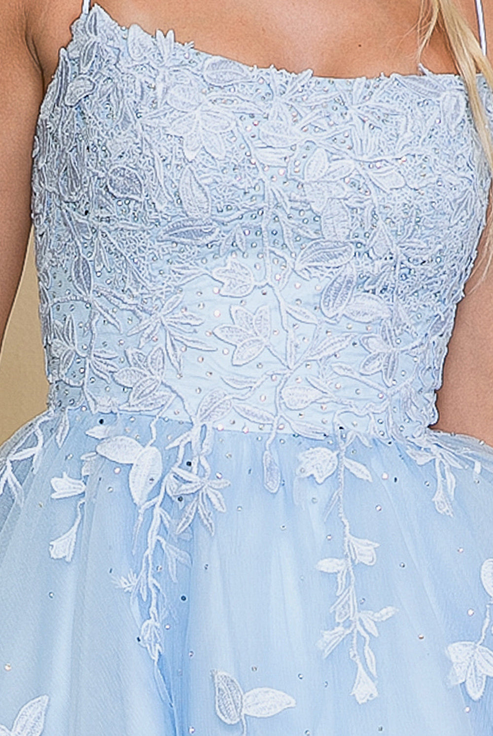 Tulle Skirt Straight Across Short Homecoming Dress AC7013S Sale-Homecoming Dresses-smcfashion.com