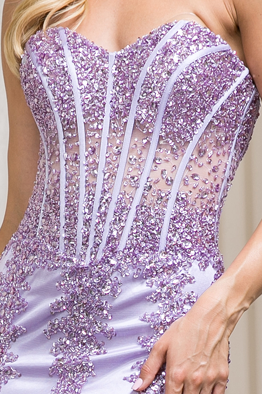 Strapless Sweetheart Embroidered Bodice Mermaid Long Wedding & Evening Dress AC774-Evening Dress-smcfashion.com