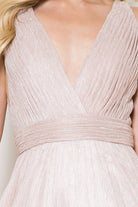 V-Neck Open Back Waist Detailed Glittery Long Evening & Prom Dress ACL598-Prom Dress-smcfashion.com