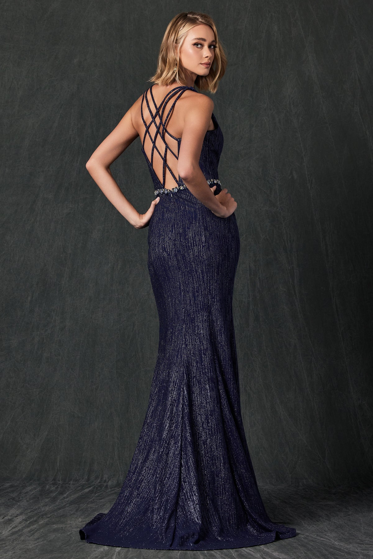 Mermaid Illusion V-Neck Side Slit Long Prom Dress JT237-Prom Dress-smcfashion.com