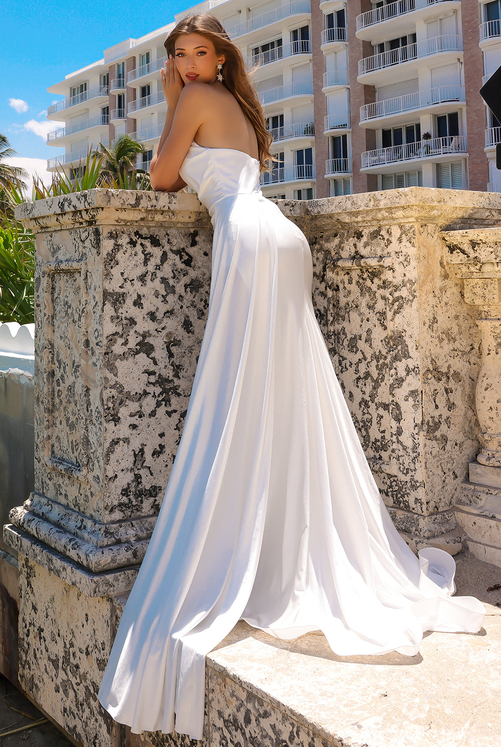 Cowl Neck Side Slit Spaghetti Straps Fitted Long Prom Dress AC3013-Prom Dress-smcfashion.com