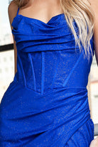 Clamorous High Slit Wrap Glitter Jersey Bustier-Inspired Bodice Long Prom Dress ACBZ019-Prom Dress-smcfashion.com