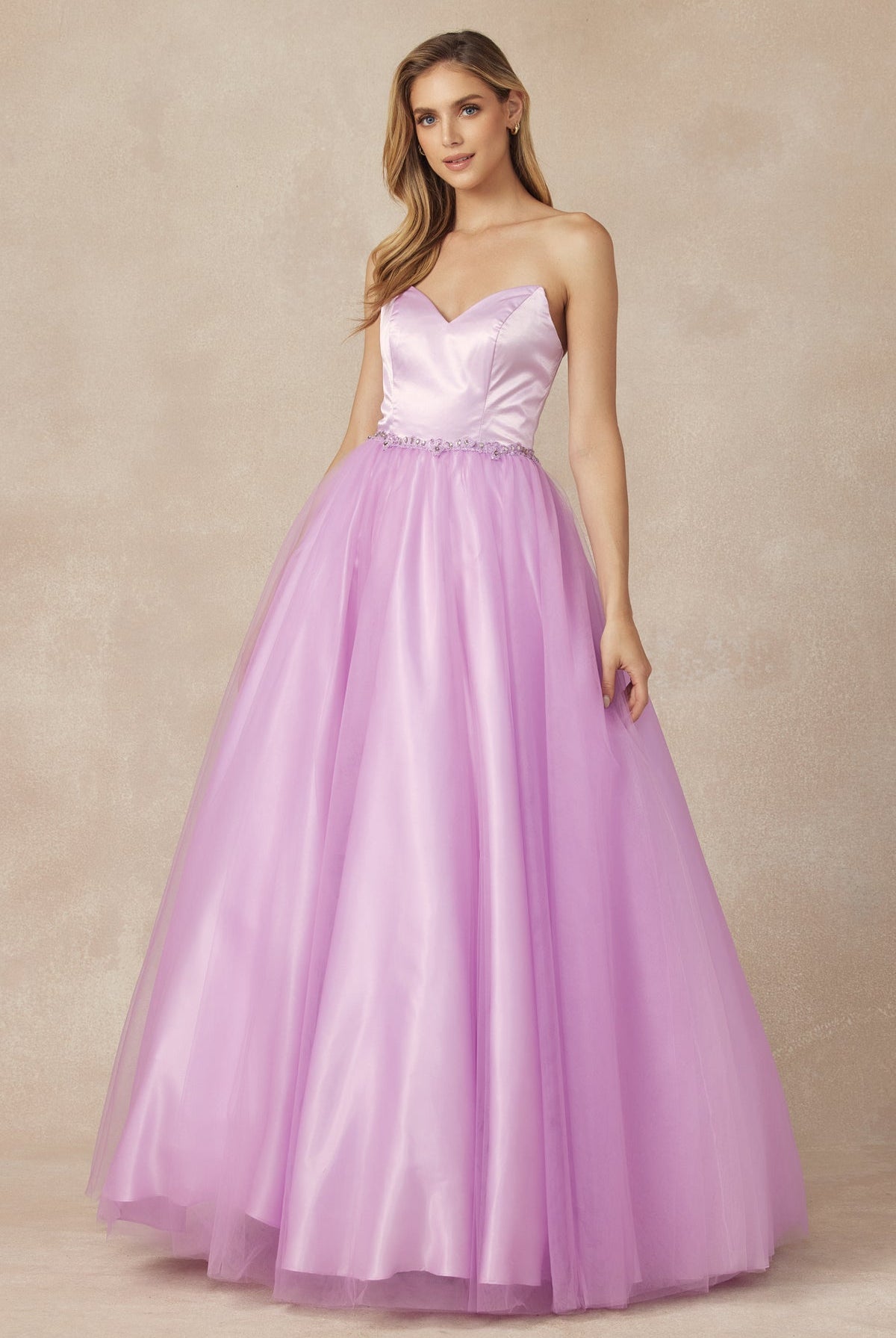 Strapless Sweetheart A-Line Tulle Skirt Long Prom Dress JT265-Prom Dress-smcfashion.com
