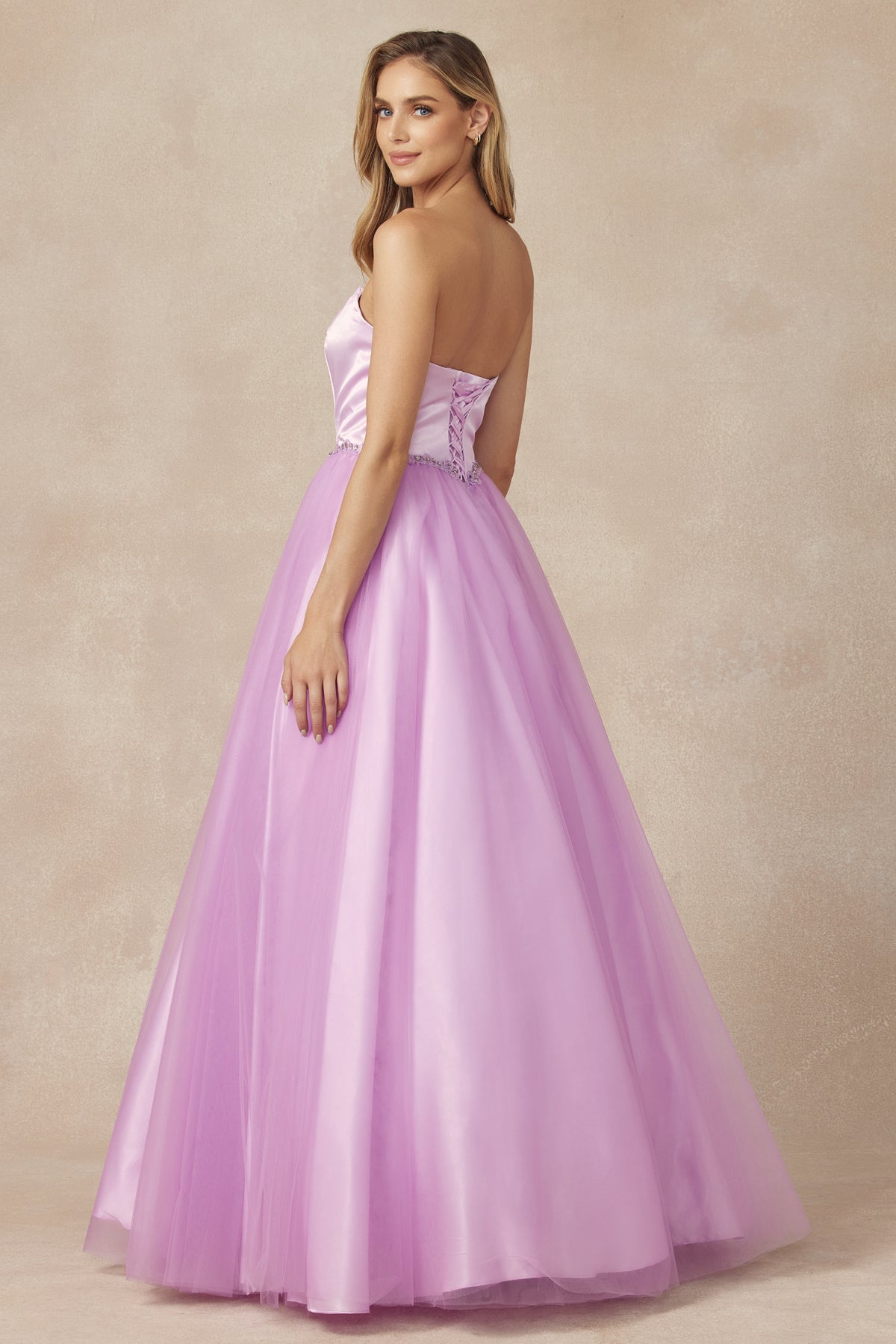 Strapless Sweetheart A-Line Tulle Skirt Long Prom Dress JT265-Prom Dress-smcfashion.com