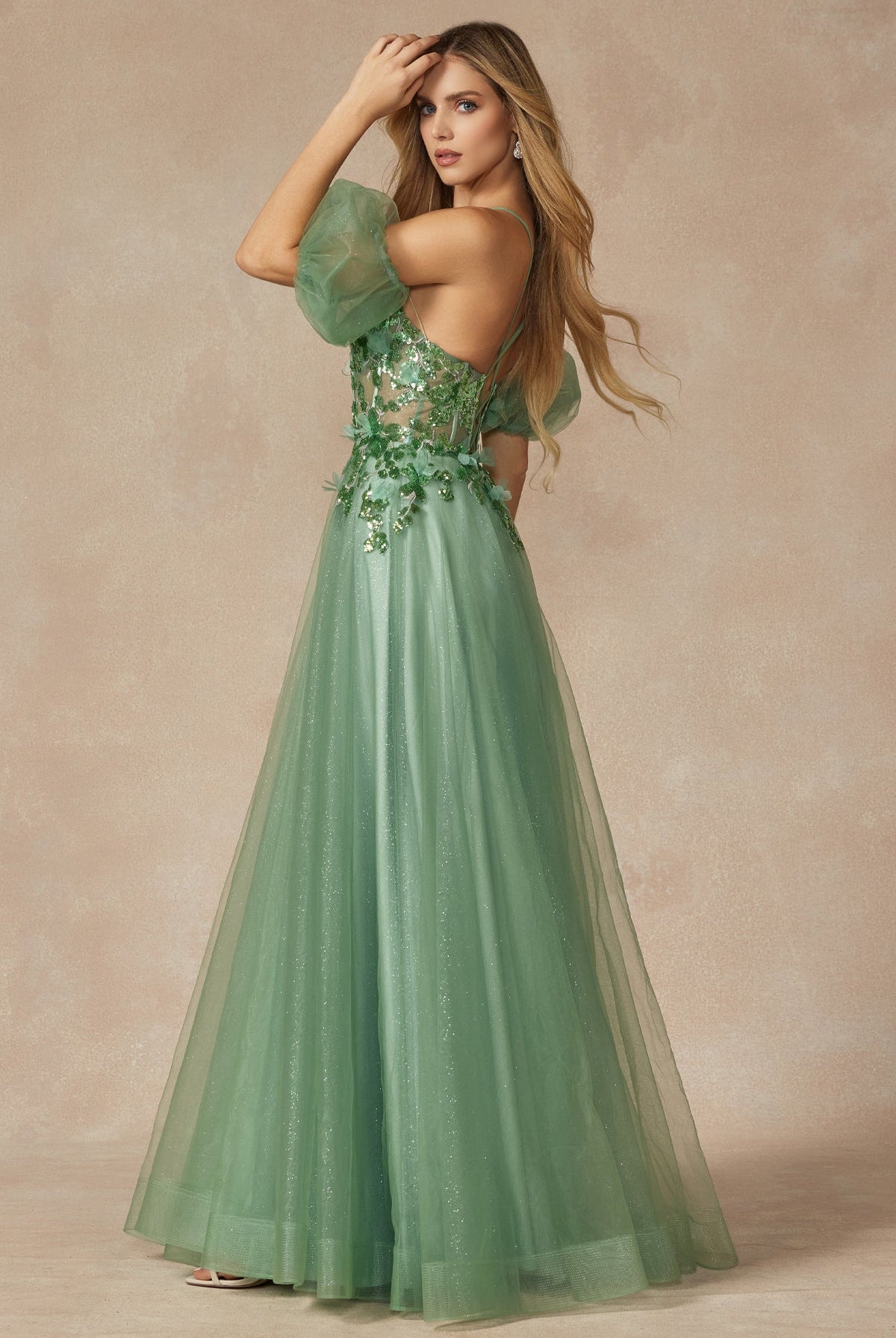 Sequin Butterfly Embroidered Boned Bodice Long Prom Dress JT2401-Prom Dress-smcfashion.com