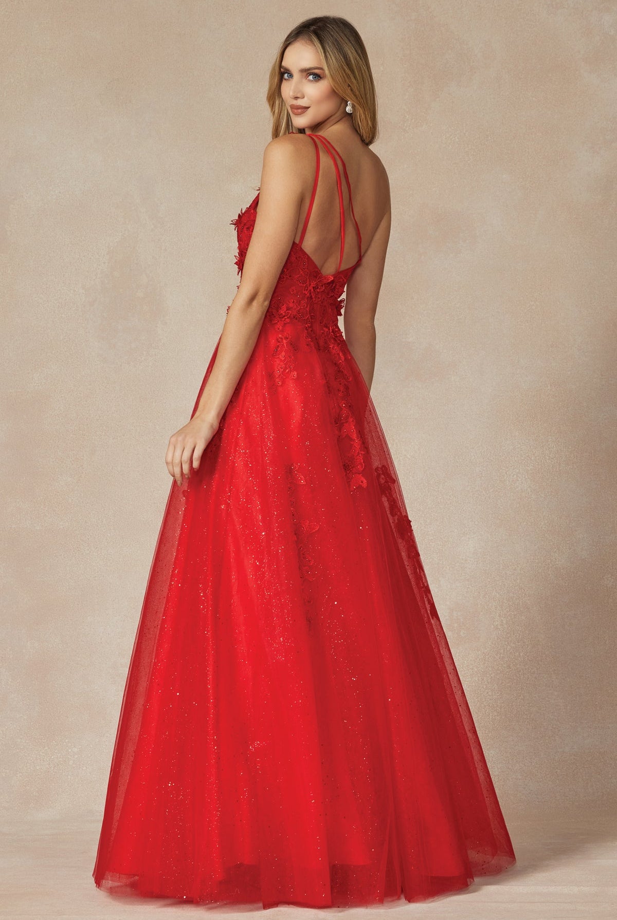 One Shoulder With 3D Flower Embellishements Long Prom Dress JT298-Prom Dress-smcfashion.com