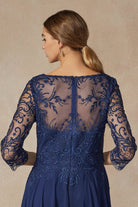 Embroidered Lace Beaded Bodice Long Mother Of The Bride Dress JTM11 Sale-Mother of the Bride Dress-smcfashion.com