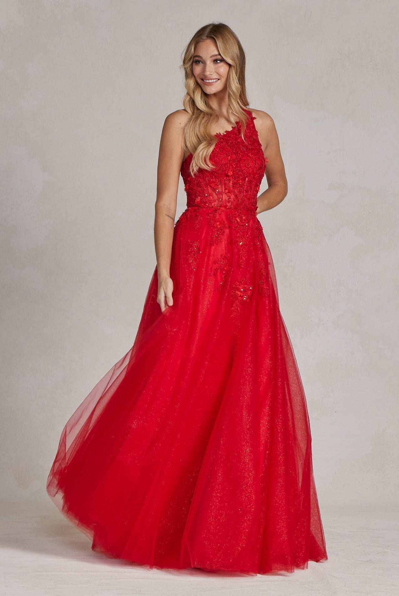 A-Line Embroidered Bodice Halter Open Back Long Prom Dress NXT1143-Prom Dress-smcfashion.com