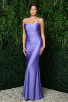 Open Criss Cross Back Satin Trumpet Long Evening Dress NXK488-Evening Dress-smcfashion.com