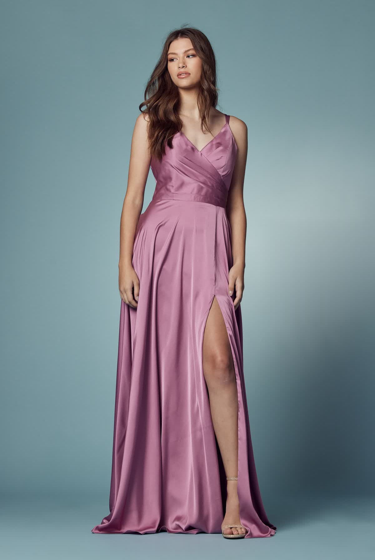 Double Breasted High Slit Long Bridesmaid & Prom Dress NXE1020-Prom Dress-smcfashion.com