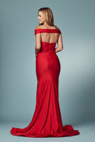 Off Shoulder Mermaid Long Evening & Mother Of The Bride Dress NXE497-Evening Dress-smcfashion.com