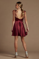 Open Back Satin Fit Short Homecoming & Cocktail Dress NXR701-Cocktail Dress-smcfashion.com