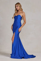 Side Slit Strapless Memraid Sweetheart Long Evening Dress NXT1139-Evening Dress-smcfashion.com
