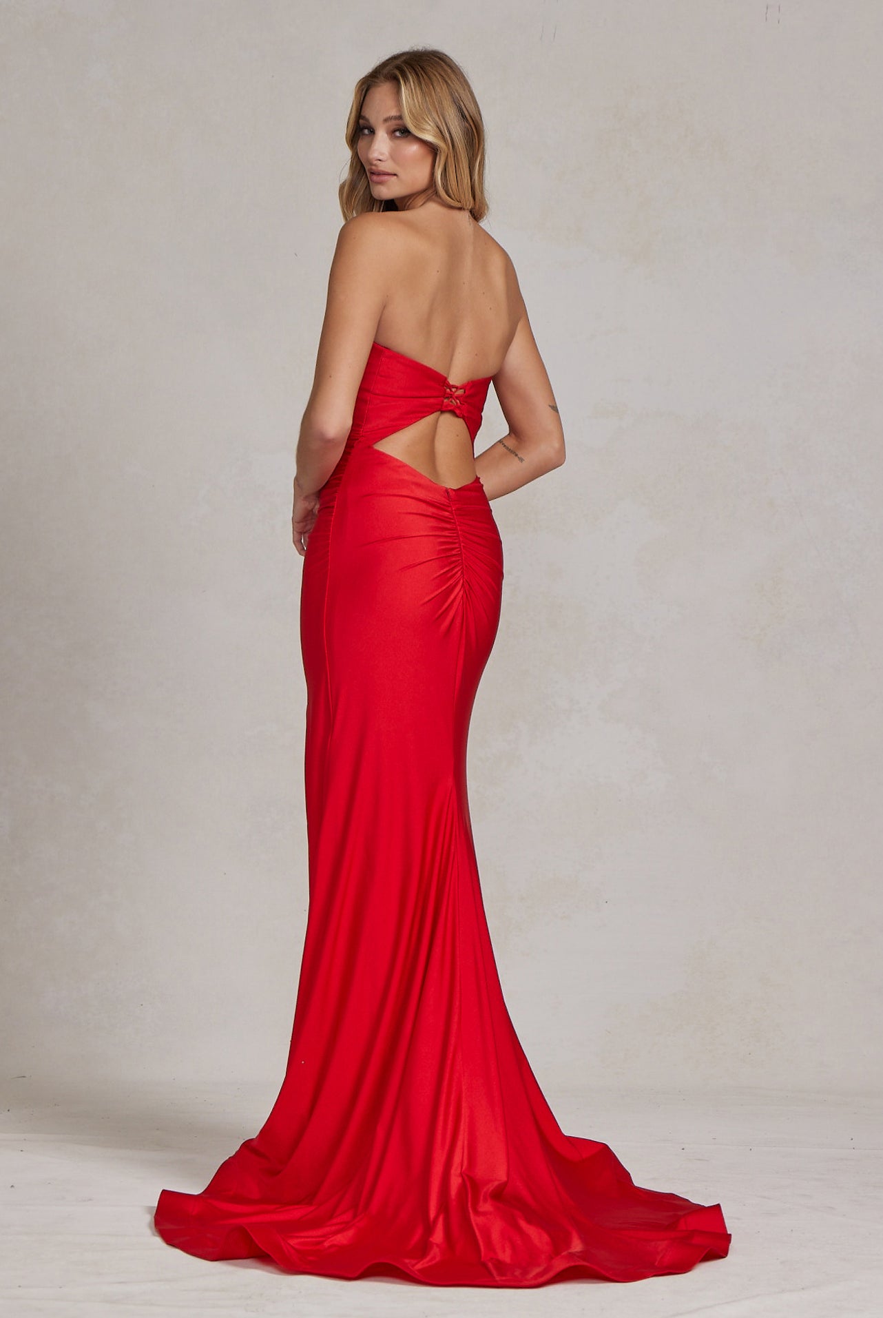 Side Slit Strapless Memraid Sweetheart Long Evening Dress NXT1139-Evening Dress-smcfashion.com