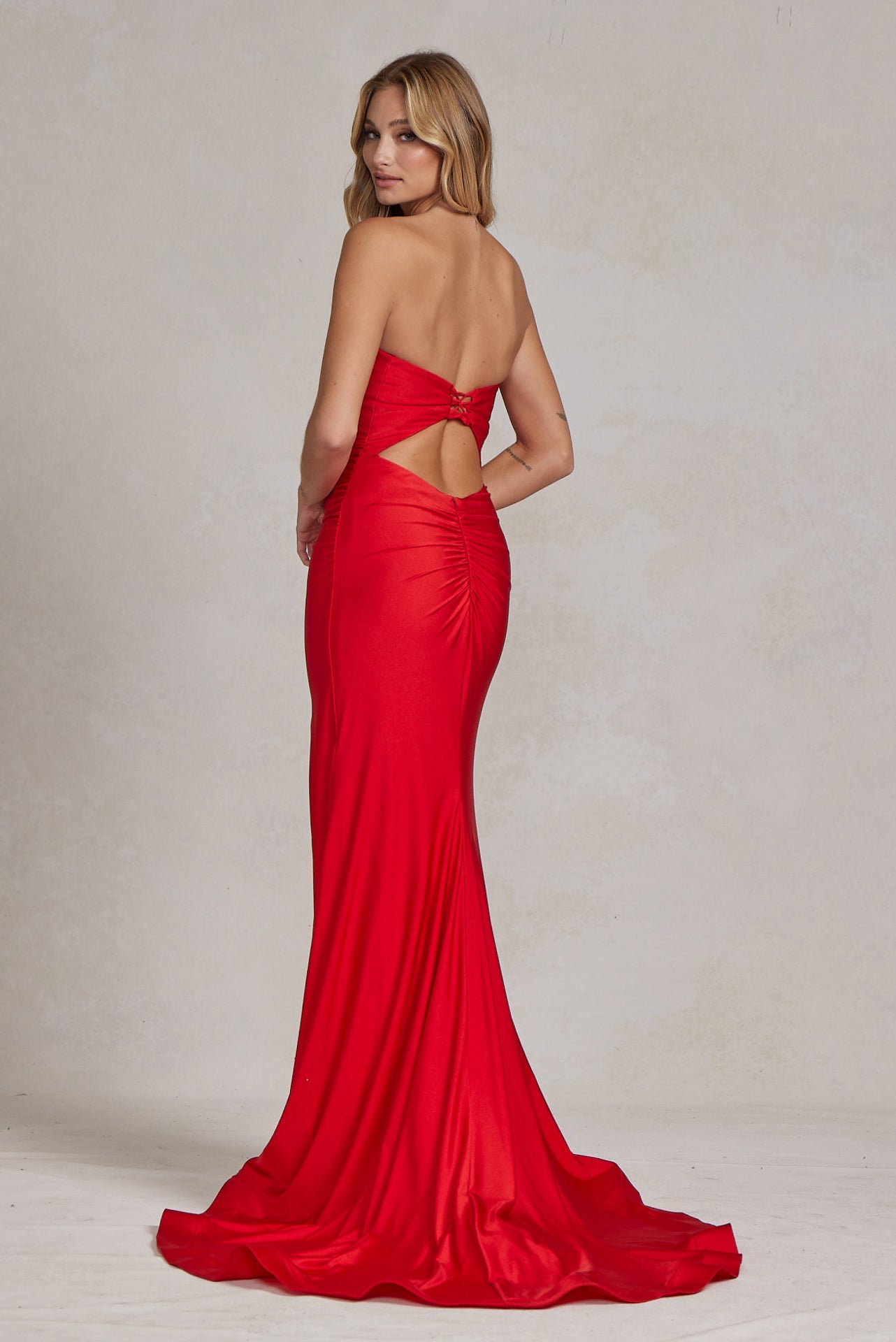 Side Slit Strapless Memraid Sweetheart Long Evening Dress NXT1139-Evening Dress-smcfashion.com