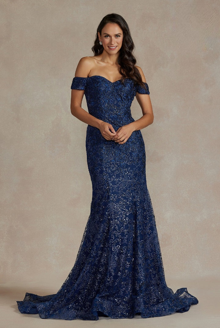 Mermaid Off Shoulder Sweetheart Long Mother of the Bride Dress NXJQ502-Mother of the Bride Dress-smcfashion.com