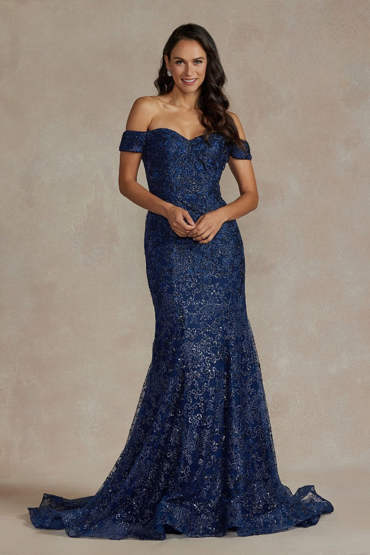 Mermaid Off Shoulder Sweetheart Long Mother of the Bride Dress NXJQ502-Mother of the Bride Dress-smcfashion.com