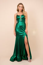 Silky And Shiny Criss Crossed Neck Open Back Long Evening Dress NXM413-Evening Dress-smcfashion.com