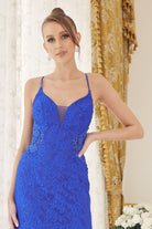 Embroidered Lace Illusion Sweetheart Open Criss Cross Back Long Prom Dress NXE1076-Prom Dress-smcfashion.com