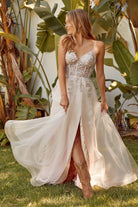 Embroidered Bodice Open Back High Slit Long Prom Dress NXS1015-Prom Dress-smcfashion.com