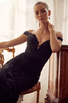 Off Shoulder Boho Inspired Mermaid Long Evening Dress NXC439-Evening Dress-smcfashion.com