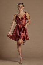 Open Back Satin Fit Short Homecoming & Cocktail Dress NXR701-Cocktail Dress-smcfashion.com