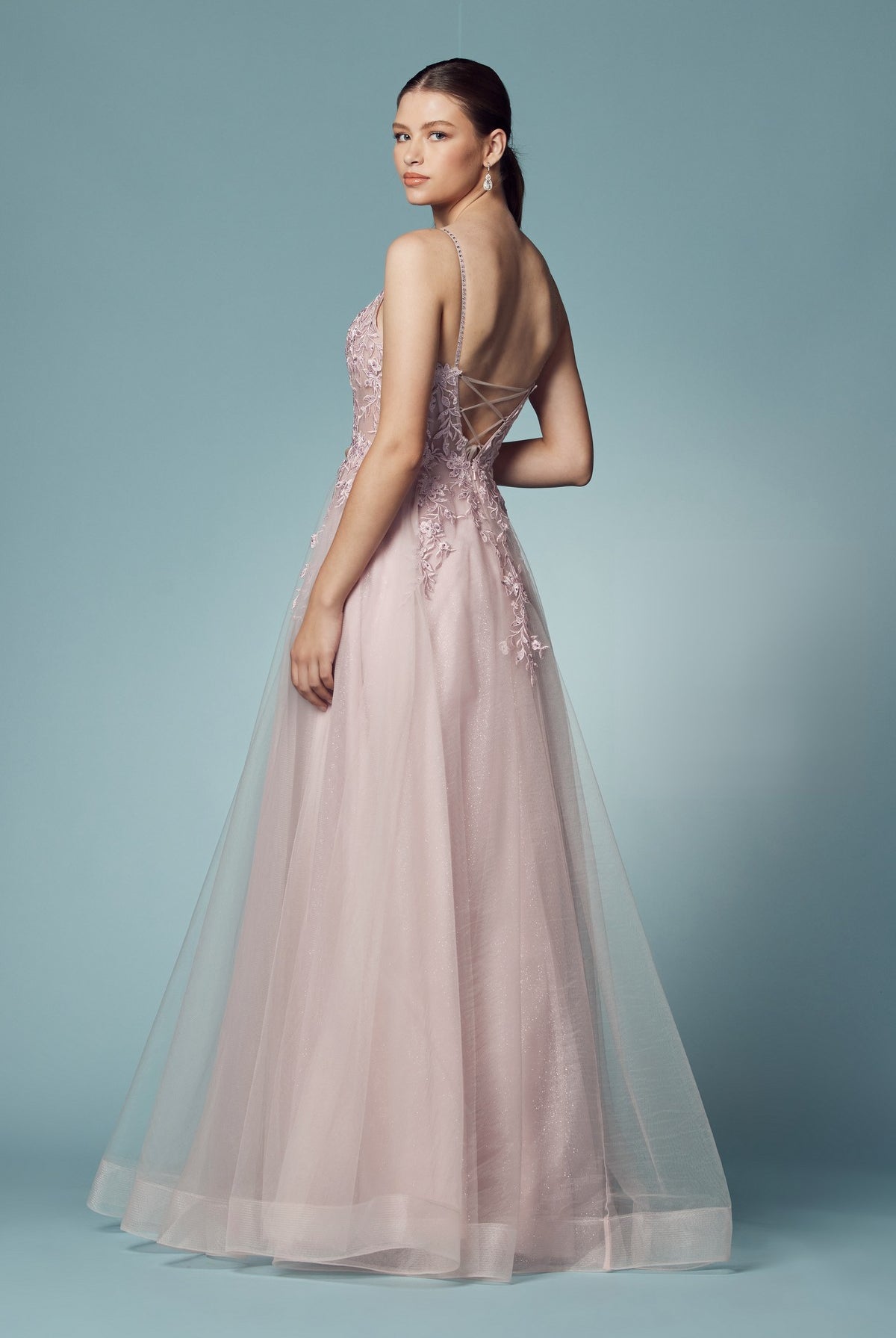 Floral Embellished Beads Bodice Long Prom & Bridesmaid Dress NXT449-Prom Dress-smcfashion.com