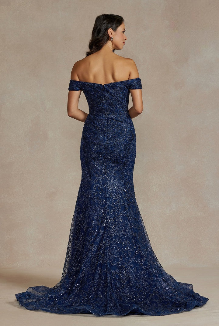 Mermaid Off Shoulder Sweetheart Long Mother of the Bride Dress NXJQ502-Mother of the Bride Dress-smcfashion.com